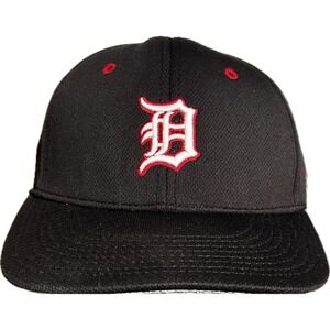 Vintage Detroit Tigers Cap Mens 7 1/4 Black Red Gametek Y2K The Game Hat